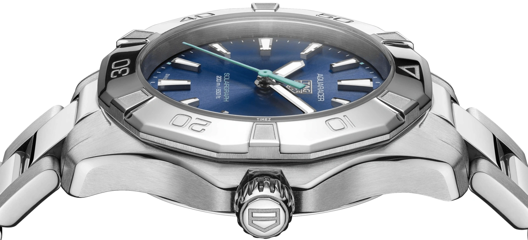 TAG Heuer,Aquaracer 34mm,34mm,Stainless Steel,Blue,Quartz,Day,In-house Caliber,WBP1311,WBP1311.BA0005