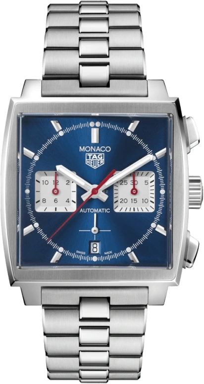 TAG Heuer,Monaco 39mm,39mm,Stainless Steel,Blue,Automatic,Chronograph,Date,Column Wheel,CBL2111,CBL2111.BA0644