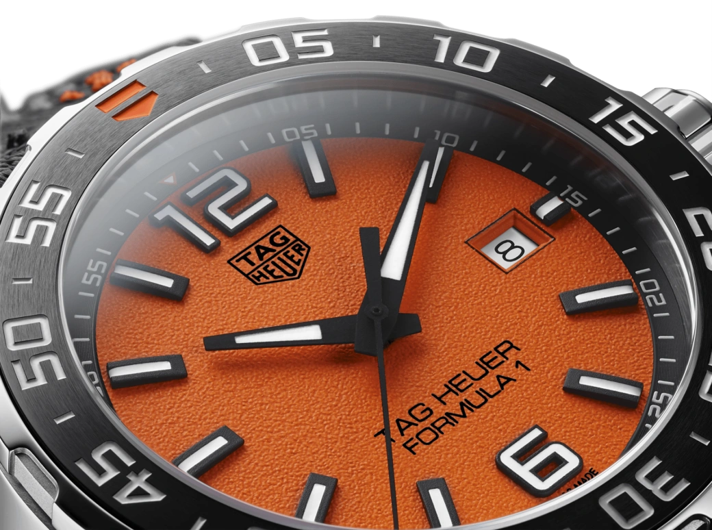 TAG Heuer,Formula 1 43mm,43mm,Stainless Steel,Orange,Sapphire,Closed,WAZ101A,WAZ101A.FC8305