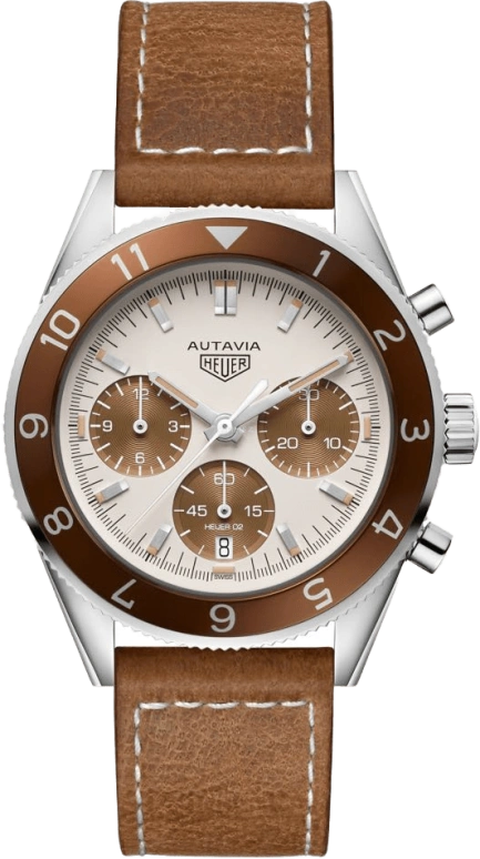 TAG Heuer,Autavia 42mm,42mm,Stainless Steel,Beige,Automatic,Chronograph,Date,Column Wheel,CBE2113,CBE2113.FC8226