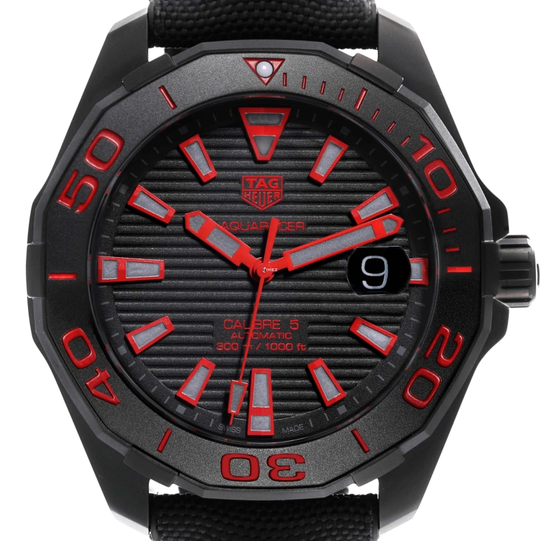 TAG Heuer,Aquaracer 43mm,43mm,Titanium,Black,Automatic,Day,42hours,WAY208A,WAY208A.FC6381