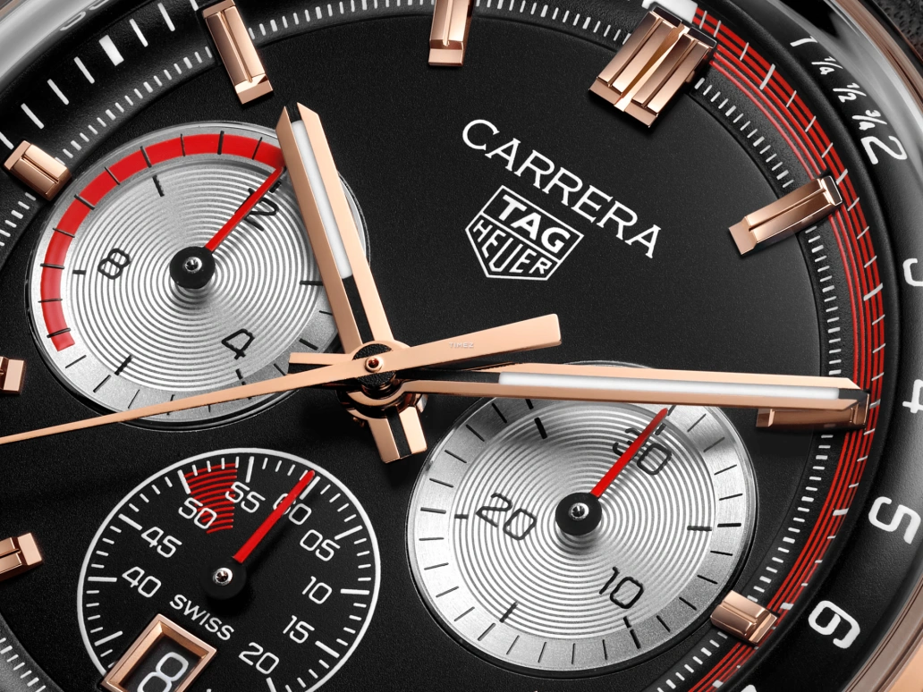 TAG Heuer,Carrera 42mm,42mm,Rose Gold,Black,Automatic,Chronograph,Day,CBS2043,CBS2043.EB0420