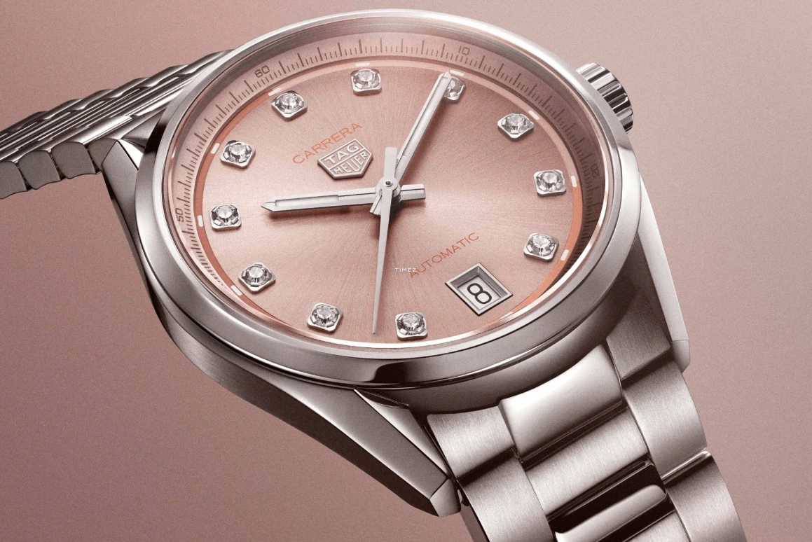 TAG Heuer,Carrera 36mm,36mm,Stainless Steel,Pink,Automatic,Day,46hours,WBN231D,WBN231D.BA0001
