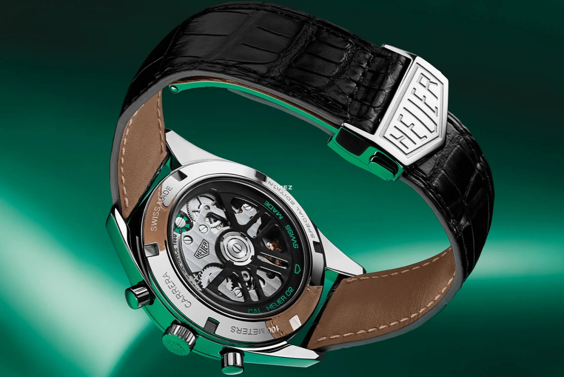TAG Heuer,Carrera 39mm,39mm,Stainless Steel,Green,Automatic,Chronograph,80hours,Chris Evans,CBK221F,CBK221F.FC6479