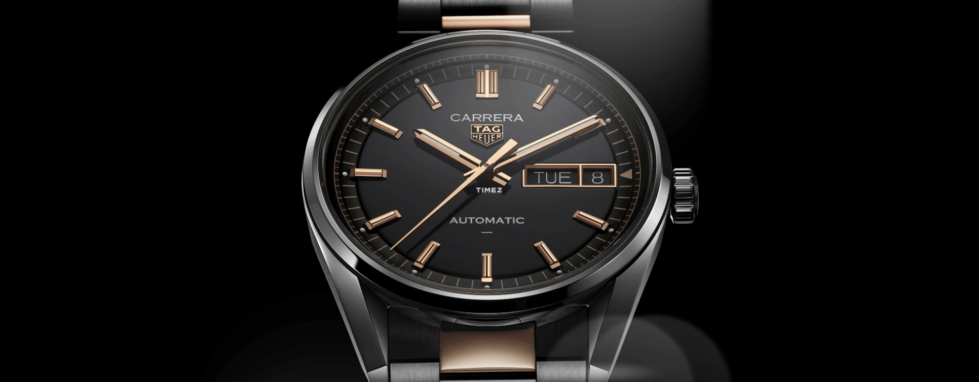 TAG Heuer,Carrera 41mm,41mm,Stainless Steel,Black,Automatic,Date,Day,WDA2111,WDA2111.BD0001