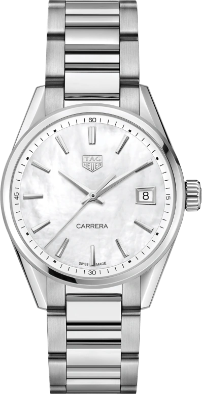 TAG Heuer,Carrera 36mm,36mm,Stainless Steel,White,Sapphire,Mother of Pearl,WBK1311,WBK1311.BA0652
