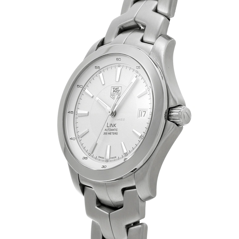 TAG Heuer,Link 40mm,40mm,Stainless Steel,Silver White,Automatic,Day,46hours,WJF2111,WJF2111.BA0570