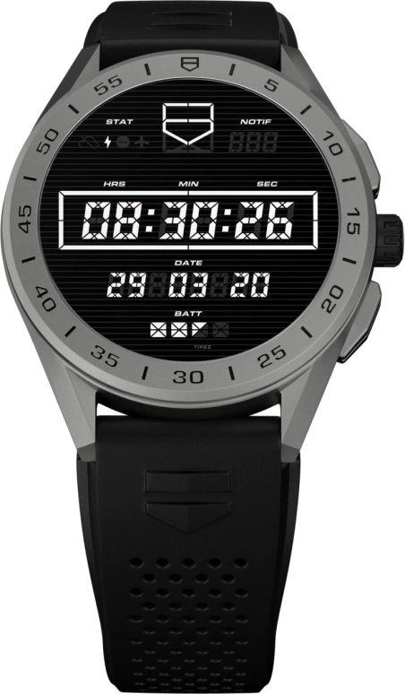 TAG Heuer,Connected Watch 45mm,45mm,Titanium,Ceramic,Multi-Color,Processor,Chronograph,Day,SBG8A81,SBG8A81.BT6222