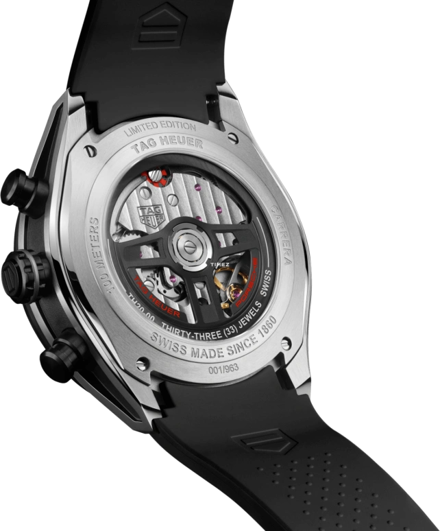 TAG Heuer,Carrera 44mm,44mm,Stainless Steel,Black,Skeleton,Automatic,Chronograph,Day,CBU2010,CBU2010.FT6267