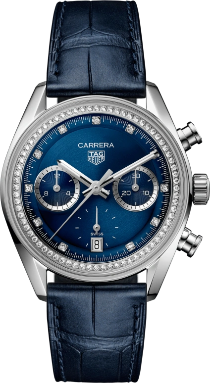 TAG Heuer,Carrera 39mm,39mm,Stainless Steel,Blue,Automatic,Chronograph,Day,CBS2214,CBS2214.FC6567