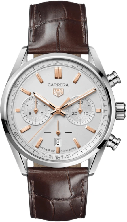 TAG Heuer,Carrera 42mm,42mm,Stainless Steel,Silver,Automatic,Chronograph,Date,Column Wheel,CBN2013,CBN2013.FC6483