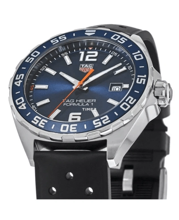 TAG Heuer,Formula 1 43mm,43mm,Stainless Steel,Blue,Quartz,Day,Sapphire,WAZ1010,WAZ1010.FT8024