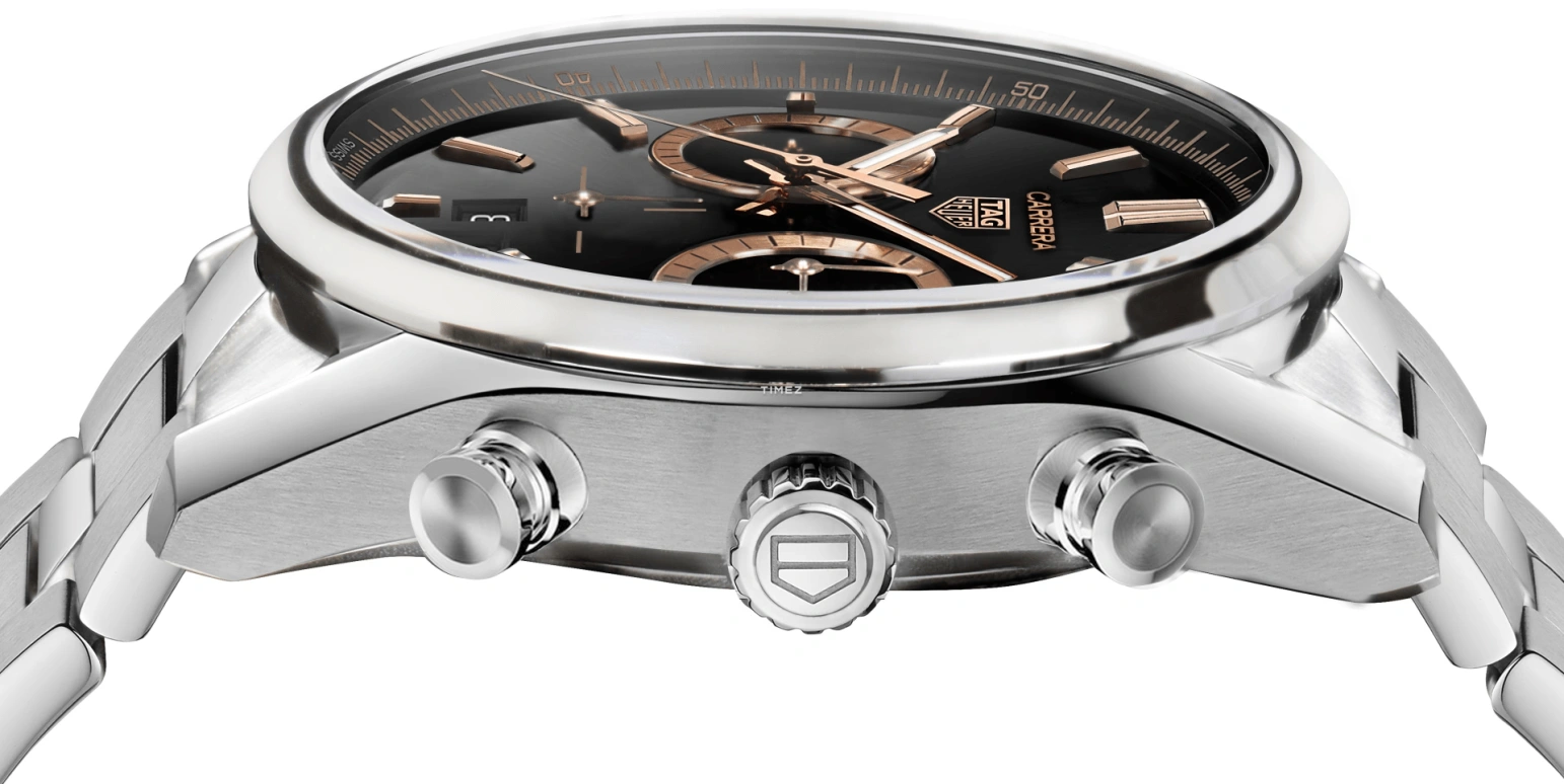 TAG Heuer,Carrera 42mm,42mm,Stainless Steel,Black,Automatic,Chronograph,Day,CBN2019,CBN2019.BA0642