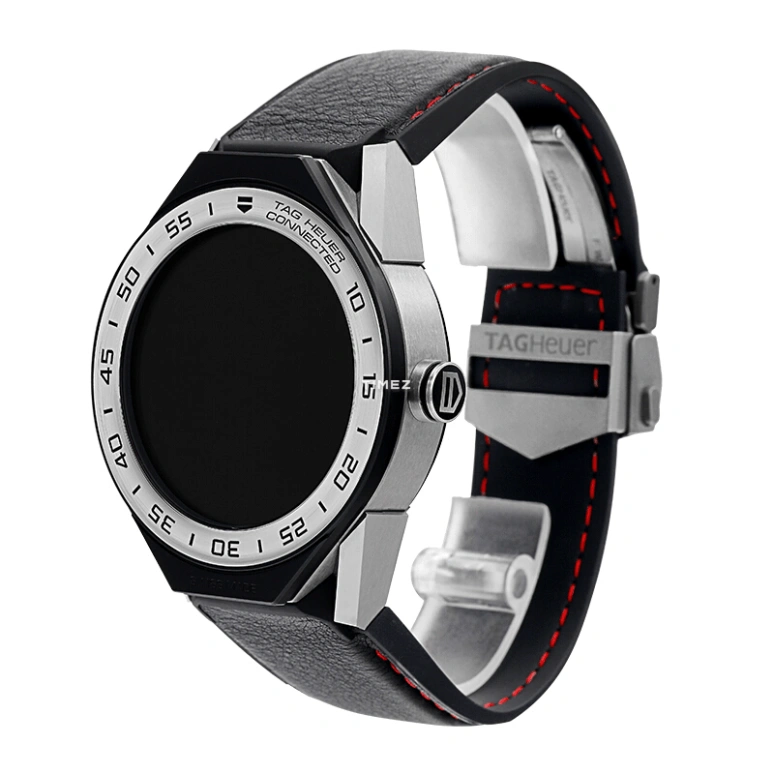 TAG Heuer,Connected Watch 45mm,45mm,Titanium,Silver,Black,Red,Processor,Chronograph,Day,Smartwatch,GPS,Sapphire,Crystal Glass,Round,SBF8A8029,SBF8A8029.11EB0148