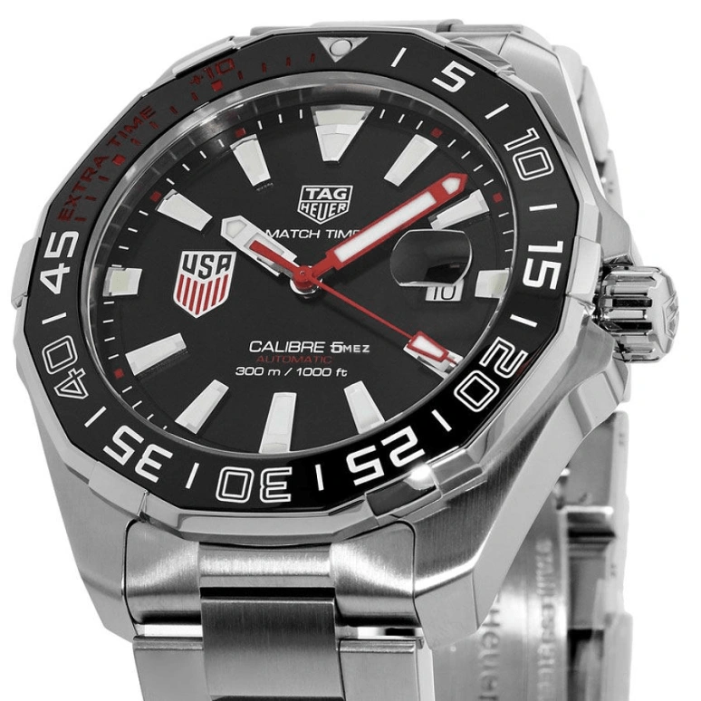 TAG Heuer,Aquaracer 43mm,43mm,Stainless Steel,Black,Automatic,Day,42hours,WAY201G,WAY201G.BA0927