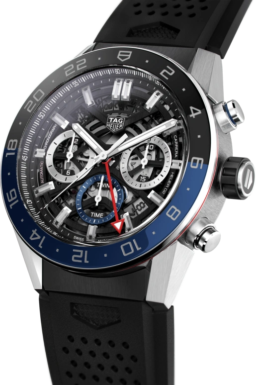 TAG Heuer,Carrera 45mm,45mm,Stainless Steel,Black,Automatic,Chronograph,Day,Dule Time,CBG2A1Z,CBG2A1Z.FT6157