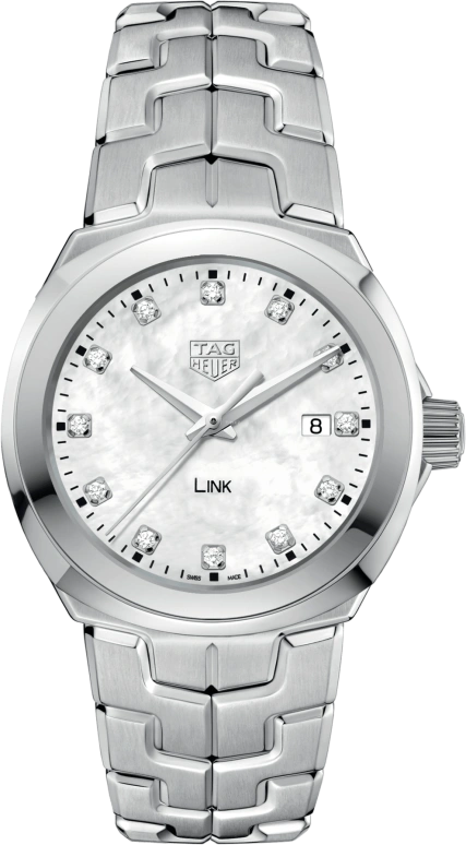 TAG Heuer,Link 32mm,32mm,Stainless Steel,White,Sapphire,Setting,Diamonds,Mother of Pearl,WBC1312,WBC1312.BA0600