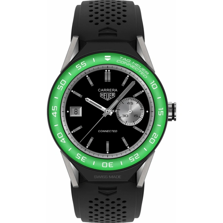 TAG Heuer,Connected Watch 45mm,45mm,Titanium,Aluminium,Black,Processor,Chronograph,Day,Connected,Smartwatch,25hours,In-house Caliber,SBF8A8018,SBF8A8018.11FT6076