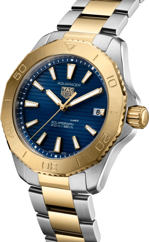 TAG Heuer,Aquaracer 40mm,40mm,Stainless Steel,Blue,Quartz,Day,In-house Caliber,WBP1120,WBP1120.BB0002