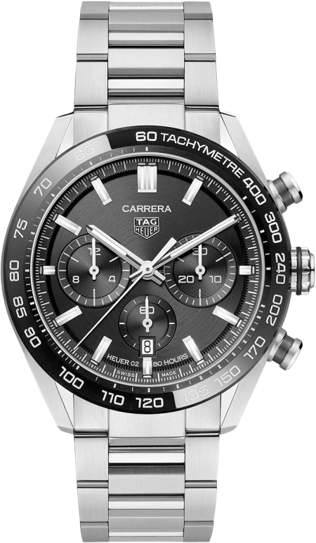 TAG Heuer,Carrera 44mm,44mm,Ceramic,Stainless Steel,Black,Automatic,Chronograph,Date,Column Wheel,Lee Do hyun,CBN2A1B,CBN2A1B.BA0643