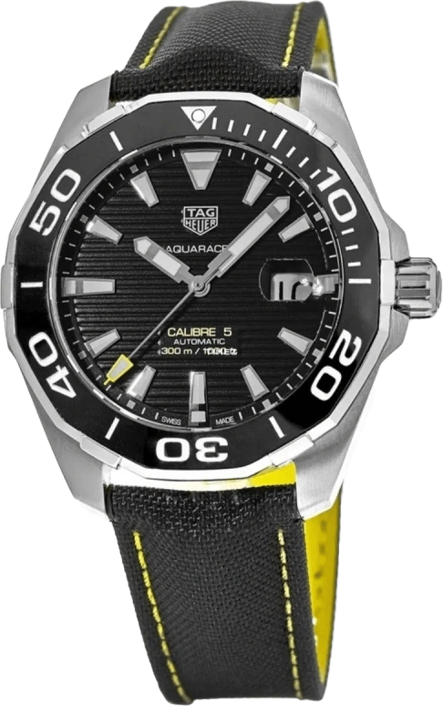 TAG Heuer,Aquaracer 43mm,43mm,Stainless Steel,Black,Automatic,Day,42hours,WAY201A,WAY201A.FC6361