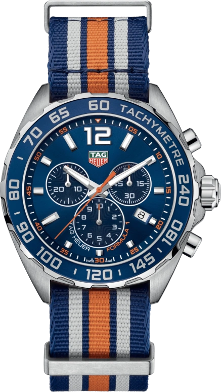 TAG Heuer,Formula 1 43mm,43mm,Stainless Steel,Blue,Quartz,Chronograph,Date,CAZ1014,CAZ1014.FC8196