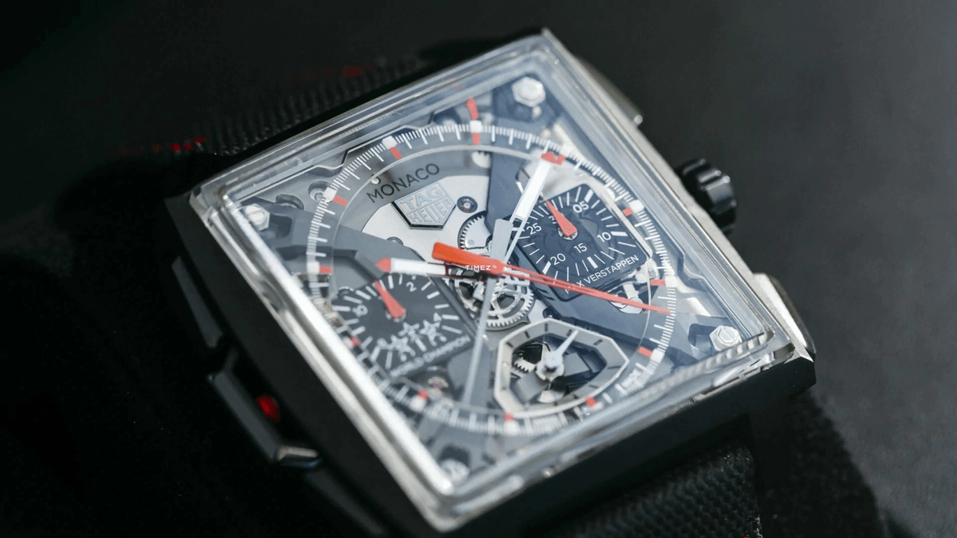 TAG Heuer,Monaco 39mm,39mm,Titanium,Black,Grey,Automatic,Chronograph,Rattrapante,Max Verstappen Limited Edition
