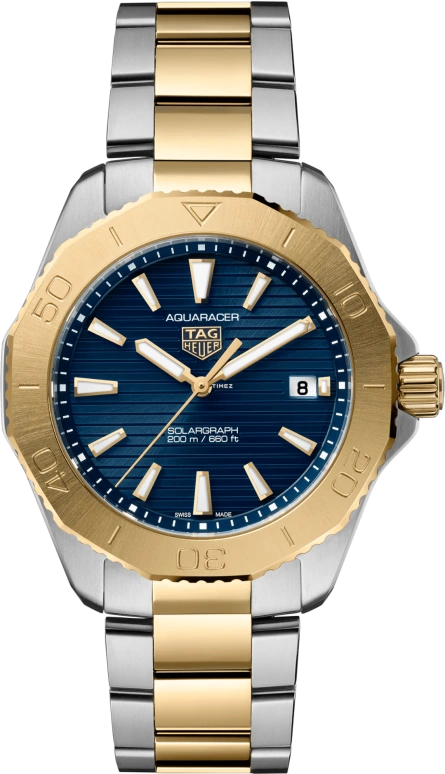 TAG Heuer,Aquaracer 40mm,40mm,Stainless Steel,Blue,Quartz,Day,In-house Caliber,WBP1120,WBP1120.BB0002