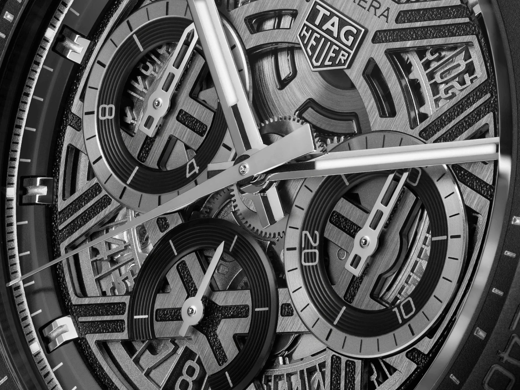 TAG Heuer,Carrera 44mm,44mm,Titanium,Grey,Skeleton,Automatic,Chronograph,Day,CBU2080,CBU2080.FT6272