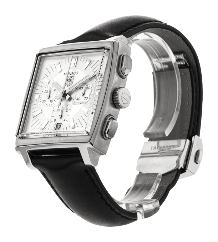 TAG Heuer,Monaco 38mm,38mm,Stainless Steel,White,Automatic,Chronograph,Day,CW2112,CW2112.FC6177