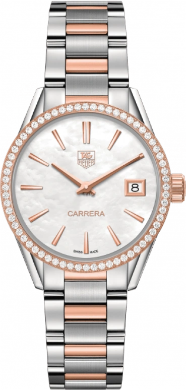 TAG Heuer,Carrera 32mm,32mm,Stainless Steel,White,Quartz,Day,Sapphire,WAR1353,WAR1353.BD0779