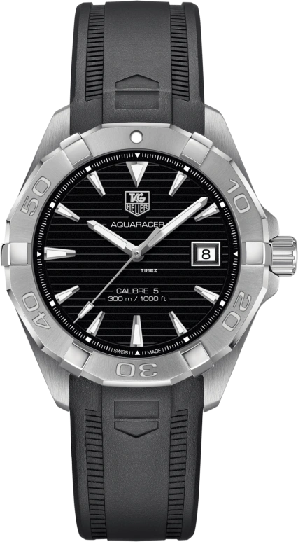 TAG Heuer,Aquaracer 40.50mm,40.50mm,Stainless Steel,Black,Automatic,Day,42hours,WAY2110,WAY2110.FT8021