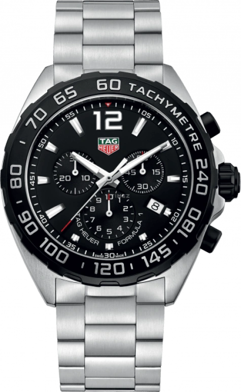 TAG Heuer,Formula 1 43mm,43mm,Stainless Steel,Black,Quartz,Chronograph,Date,CAZ1010,CAZ1010.BA0842