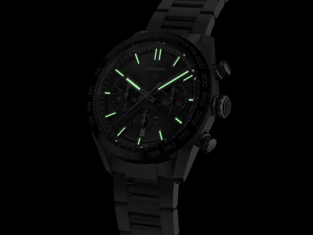 TAG Heuer,Carrera 44mm,44mm,Ceramic,Stainless Steel,Black,Automatic,Chronograph,Date,Column Wheel,Lee Do hyun,CBN2A1B,CBN2A1B.BA0643