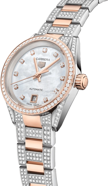 TAG Heuer,Carrera 29mm,29mm,Stainless Steel,White,Automatic,Day,40hours,WBN2451,WBN2451.BD0567
