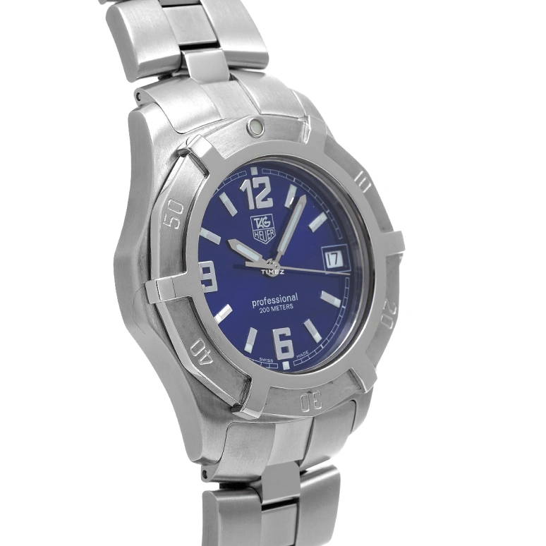 TAG Heuer,2000 41mm,41mm,Stainless Steel,Blue,Quartz,Day,Sapphire,WN1112,WN1112.BA0332