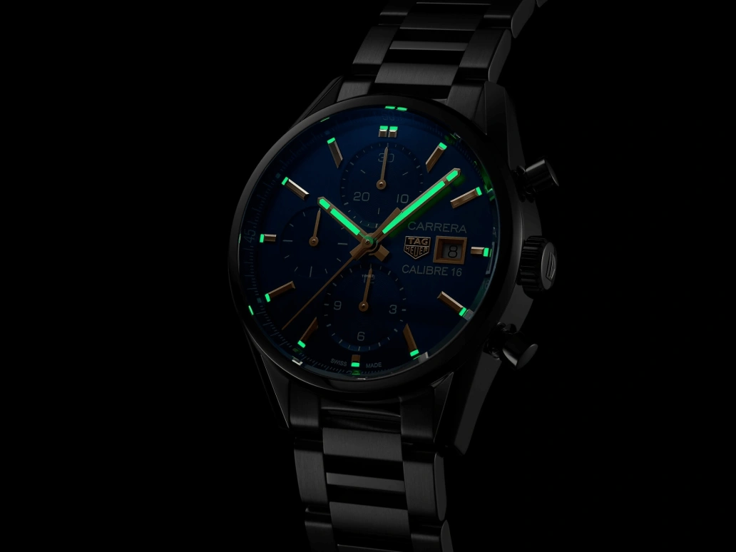 TAG Heuer,Carrera 41mm,41mm,Stainless Steel,Blue,Automatic,Chronograph,Date,CBK2115,CBK2115.BA0715