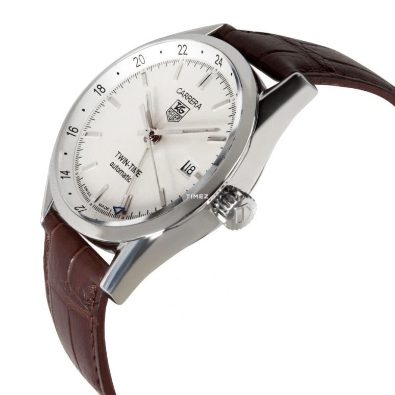 TAG Heuer,Carrera 39mm,39mm,Stainless Steel,White,Automatic,Day,Dule Time,WV2116,WV2116.FC6203