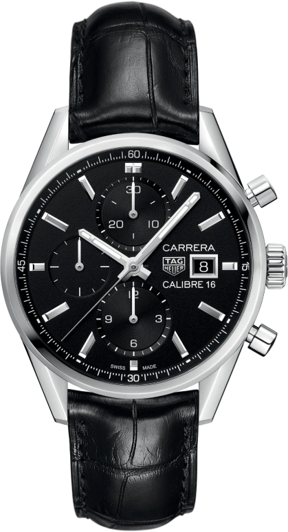 TAG Heuer,Carrera 41mm,41mm,Stainless Steel,Black,Automatic,Chronograph,Date,CBK2110,CBK2110.FC6266