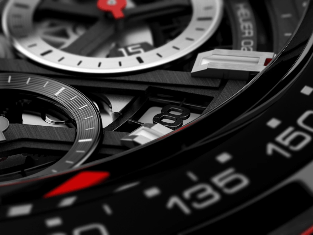 TAG Heuer,Carrera 45mm,45mm,Ceramic,Stainless Steel,Skeleton,Automatic,Chronograph,Date,Column Wheel,CBG2A10,CBG2A10.BA0654