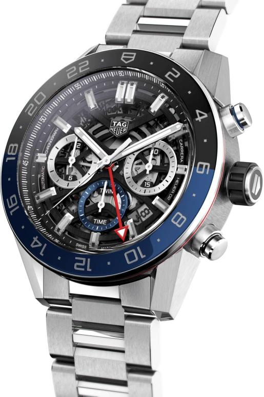 TAG Heuer,Carrera 45mm,45mm,Ceramic,Stainless Steel,Skeleton,Automatic,Chronograph,Day,Dule Time,CBG2A1Z,CBG2A1Z.BA0658