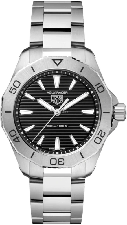 TAG Heuer,Aquaracer 40mm,40mm,Stainless Steel,Black,Quartz,Day,Sapphire,WBP1110,WBP1110.BA0627