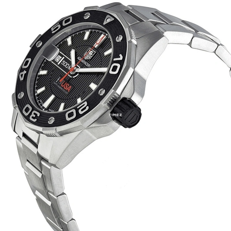 TAG Heuer,Aquaracer 43mm,43mm,Stainless Steel,Black,Automatic,Day,42hours,WAJ2118,WAJ2118.BA0870