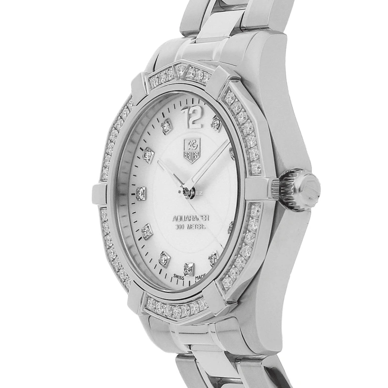 TAG Heuer,Aquaracer 32mm,32mm,Stainless Steel,Silver White,Quartz,Chronograph,Date,WAF1313,WAF1313.BA0819