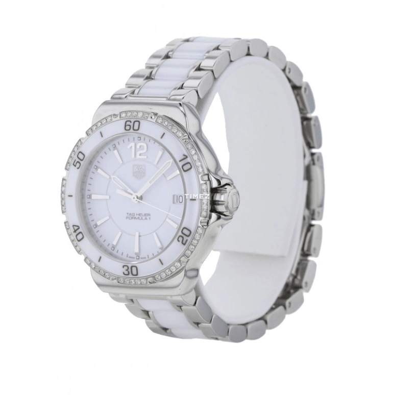 TAG Heuer,Formula 1 37mm,37mm,Stainless Steel,White,Quartz,Day,Sapphire,WAH1213,WAH1213.BAO861
