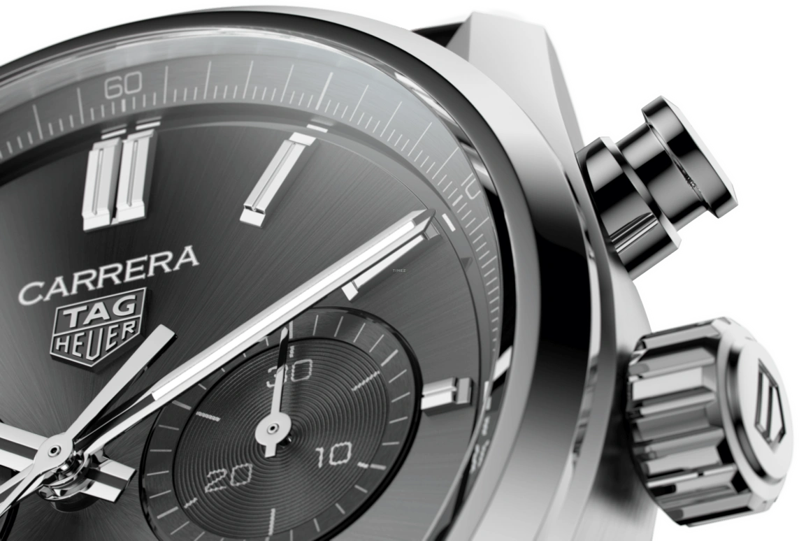 TAG Heuer,Carrera 42mm,42mm,Stainless Steel,Grey,Automatic,Chronograph,Date,Column Wheel,CBN2012,CBN2012.FC6483
