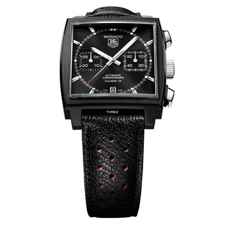 TAG Heuer,Monaco 39mm,39mm,Titanium,Black,Automatic,Chronograph,Day,CAW211M,CAW211M.FC3624