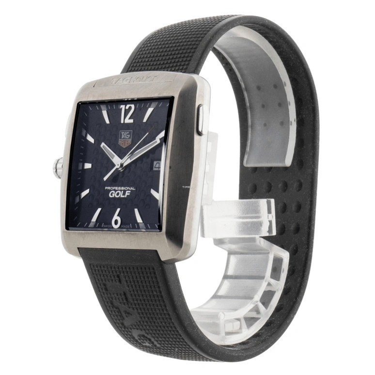 TAG Heuer,Golf 37.50mm,37.50mm,Titanium,Stainless Steel,Black,Quartz,Day,Sapphire,Crystal Glass,WAE1116,WAE1116.FT6004