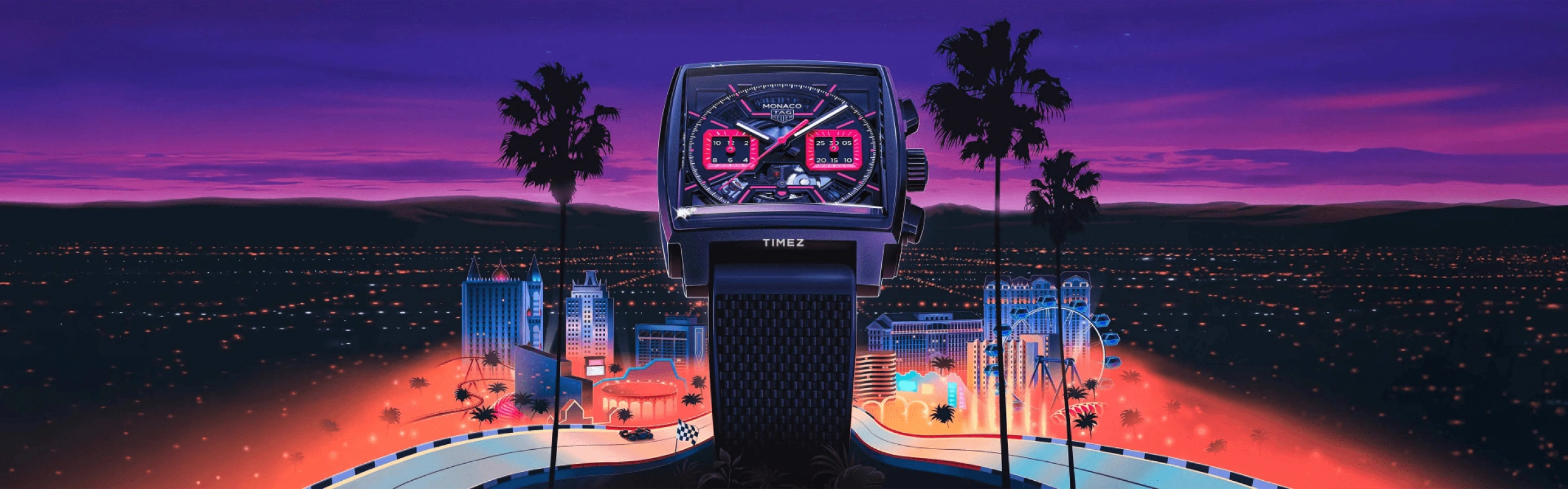TAG Heuer,Monaco 39mm,39mm,Titanium,Black,Pink,Automatic,Chronograph,Day,CBL218B,CBL218B.FT6236