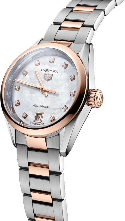 TAG Heuer,Carrera 29mm,29mm,Stainless Steel,White,Automatic,Day,40hours,WBN2450,WBN2450.BD0569